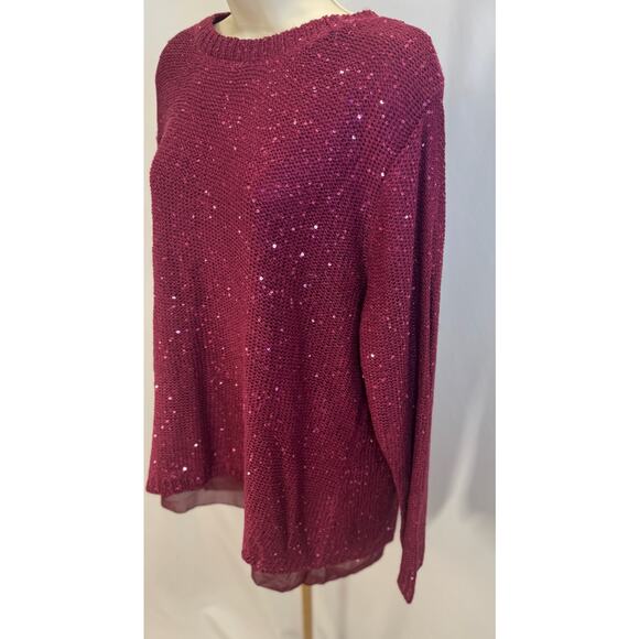 NEW Simply Couture Sequin Knit Sweater with Bow Back Detail - Size 3XL (NWT) - Picture 7 of 12